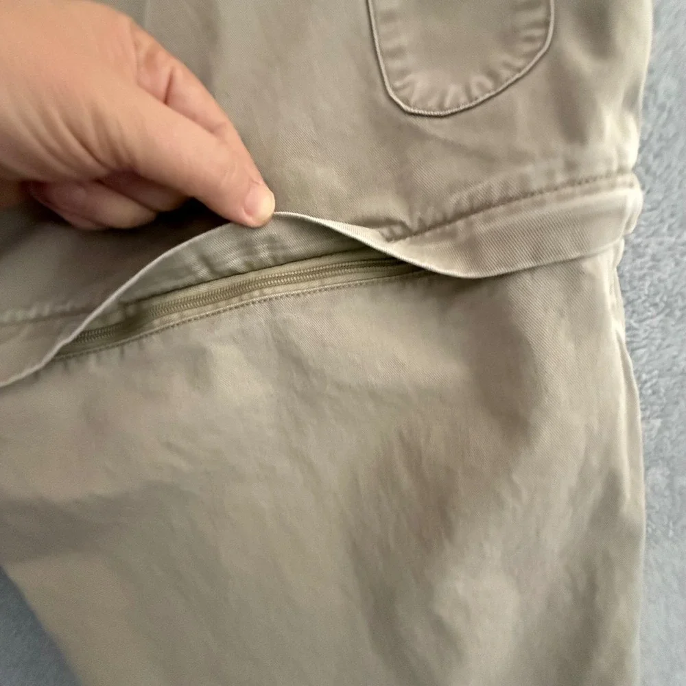 Banana Republic Mens Safari Convertible Zip Off Cargo Pants Khaki Tan Size 40x32